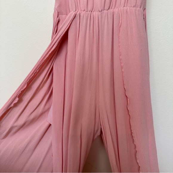 Pink Ankle Length Flowy Jumpsuit - Picture 5 of 8